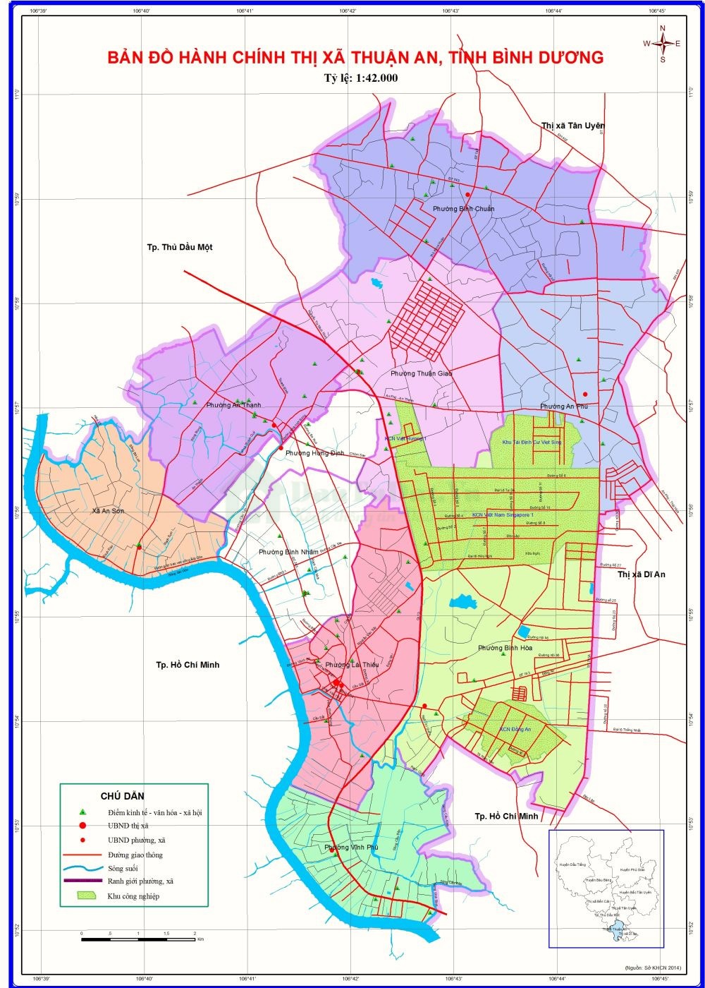 Bản đồ thành phố Thuận An