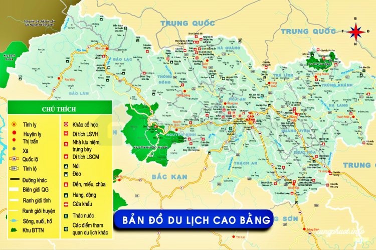 Bản đồ du lịch Cao Bằng  