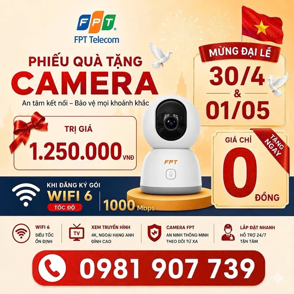 Chào Mừng Kỷ Niệm 51 Năm Giải Phóng Miền Nam: Bùng Nổ Ưu Đãi FPT Telecom