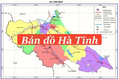 Bản đồ Hà Tĩnh mới và chi tiết nhất