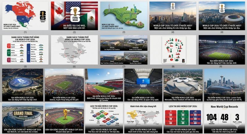 Địa Điểm World Cup 2026: Khám Phá 16 Siêu Sân Vận Động & Cẩm Nang Di Chuyển Chi Tiết