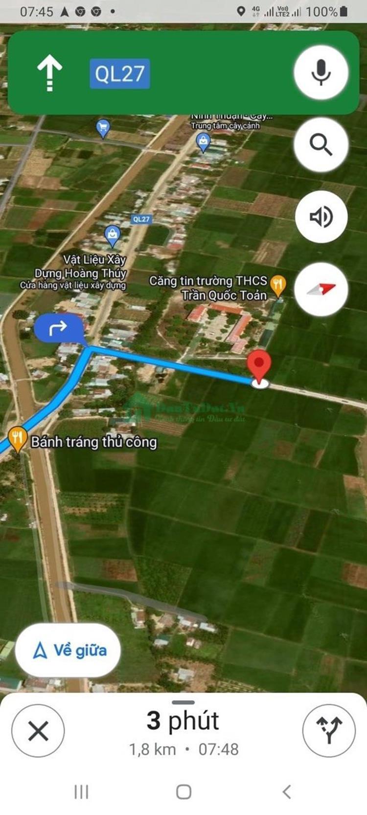 Chính Chủ cần tiền ra gấp lô đất lúa 1019 m2 tại Thôn Lương Cang