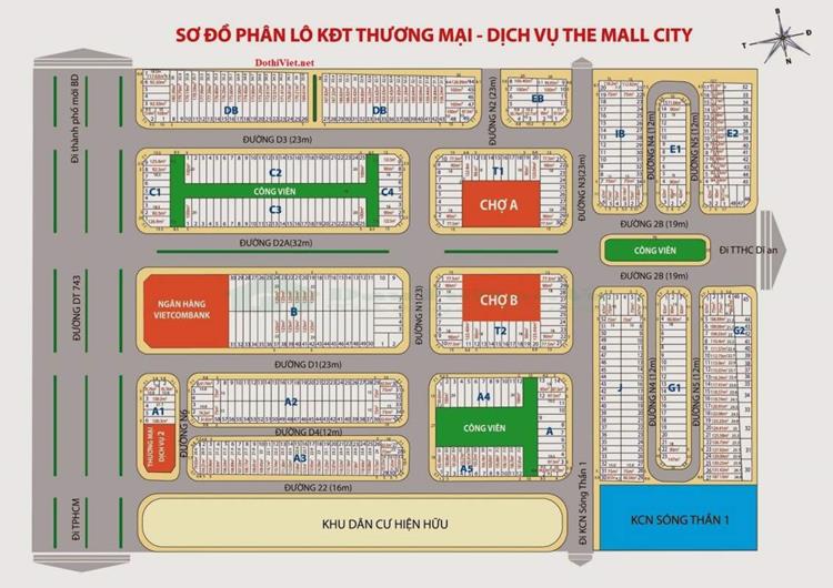 Mặt bằng tổng quan dự án The Mall City