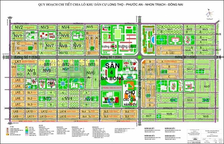 Mặt bằng dự án Hud Nhơn Trạch