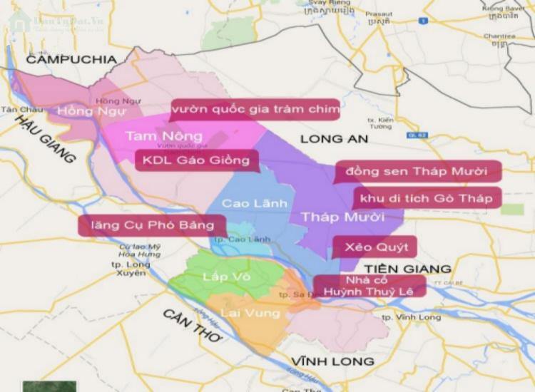 Bản đồ du lịch Đồng Tháp