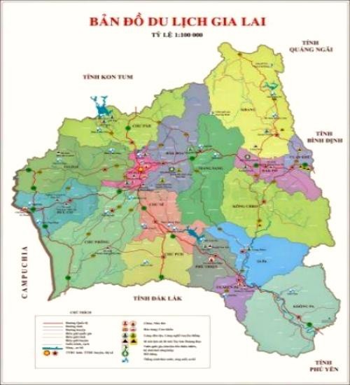 Bản đồ du lịch Gia Lai