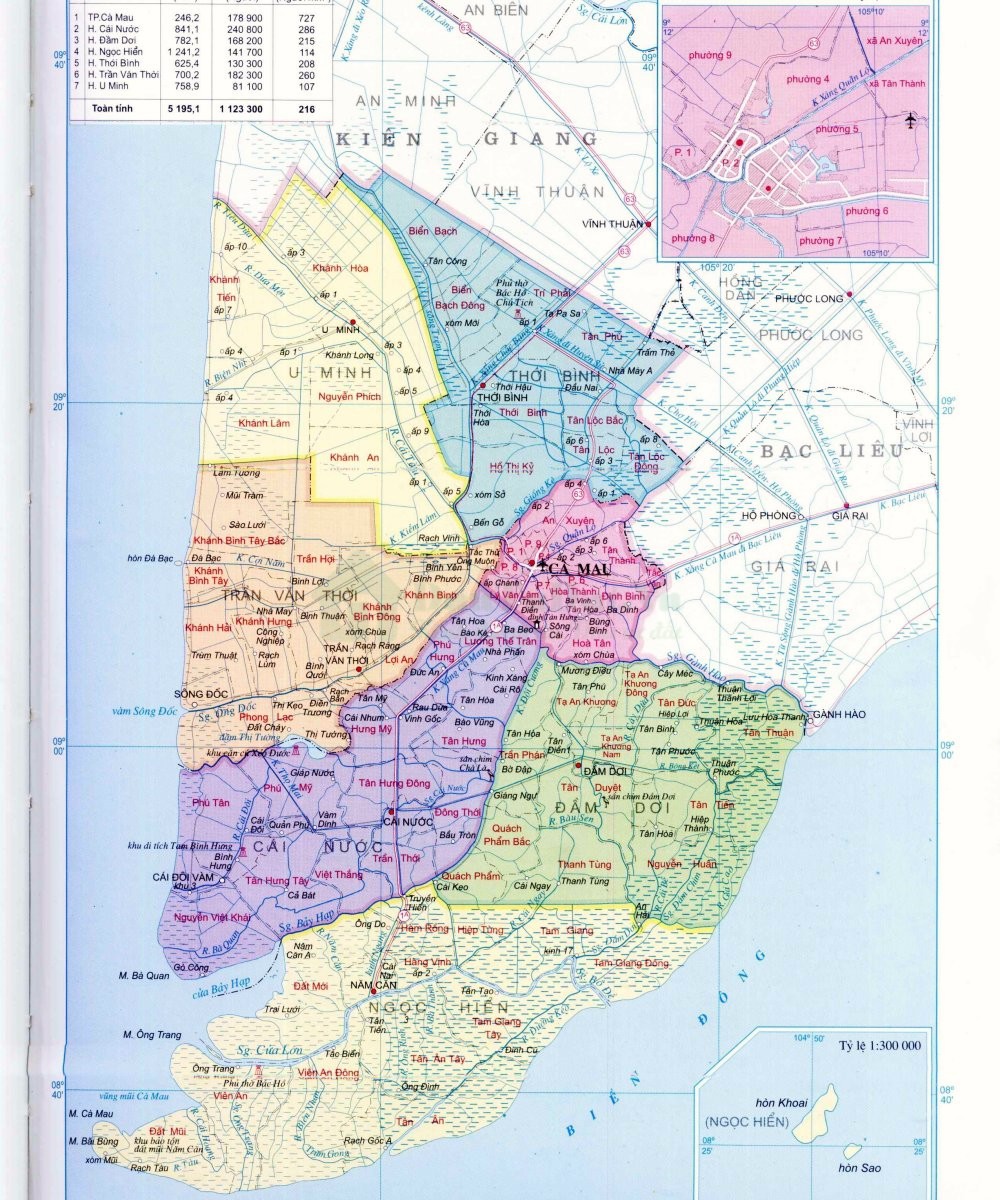 Bản đồ sử dụng đất Cà Mau