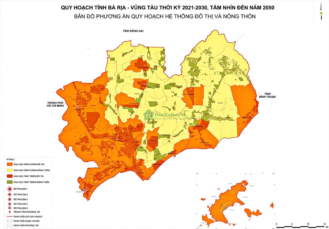 Bản đồ Quy hoạch Bà Rịa - Vũng Tàu Mới nhất