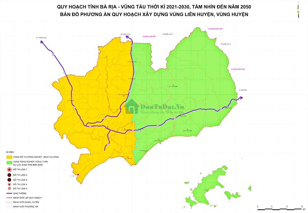 Bản đồ Quy hoạch Bà Rịa - Vũng Tàu Mới nhất