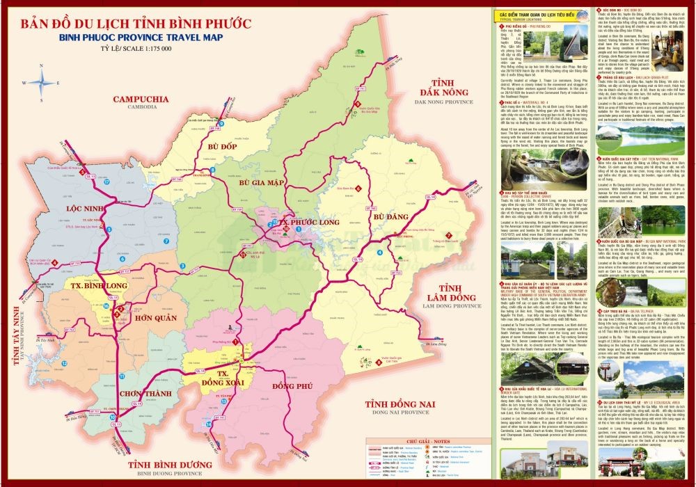 Bản đồ du lịch Bình Phước