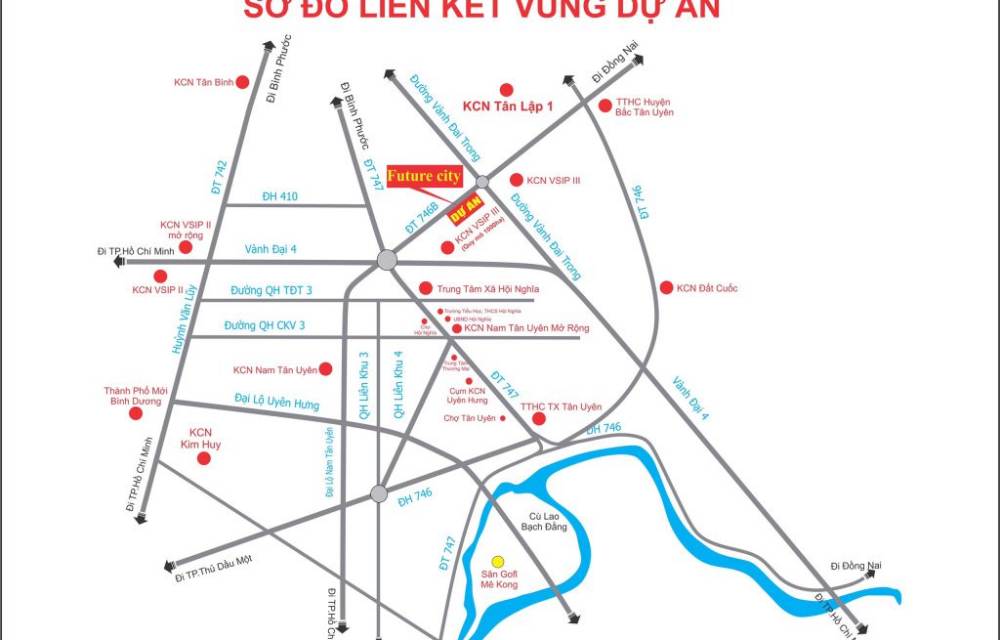 Vị trí dự án Tân Lập Future City Tân Uyên