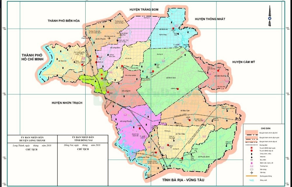 Bản đồ hành chính tỉnh Đồng Nai