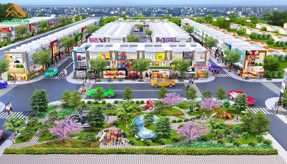 Công viên trung tâm dự án đất nền Nam An New City Bàu Bàng Bình Dương