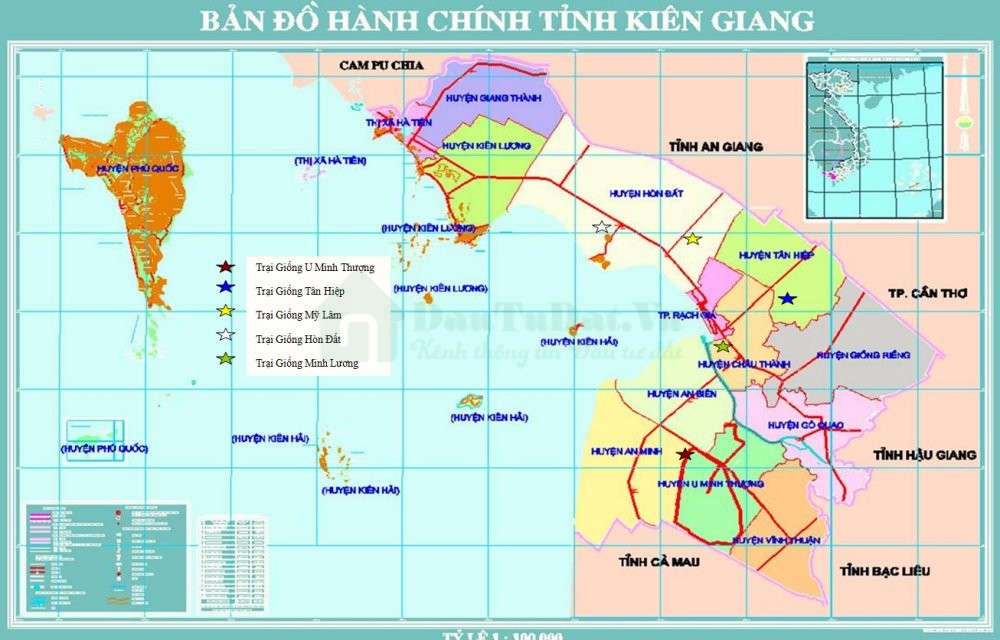 Bản đồ hành chính Kiên Giang