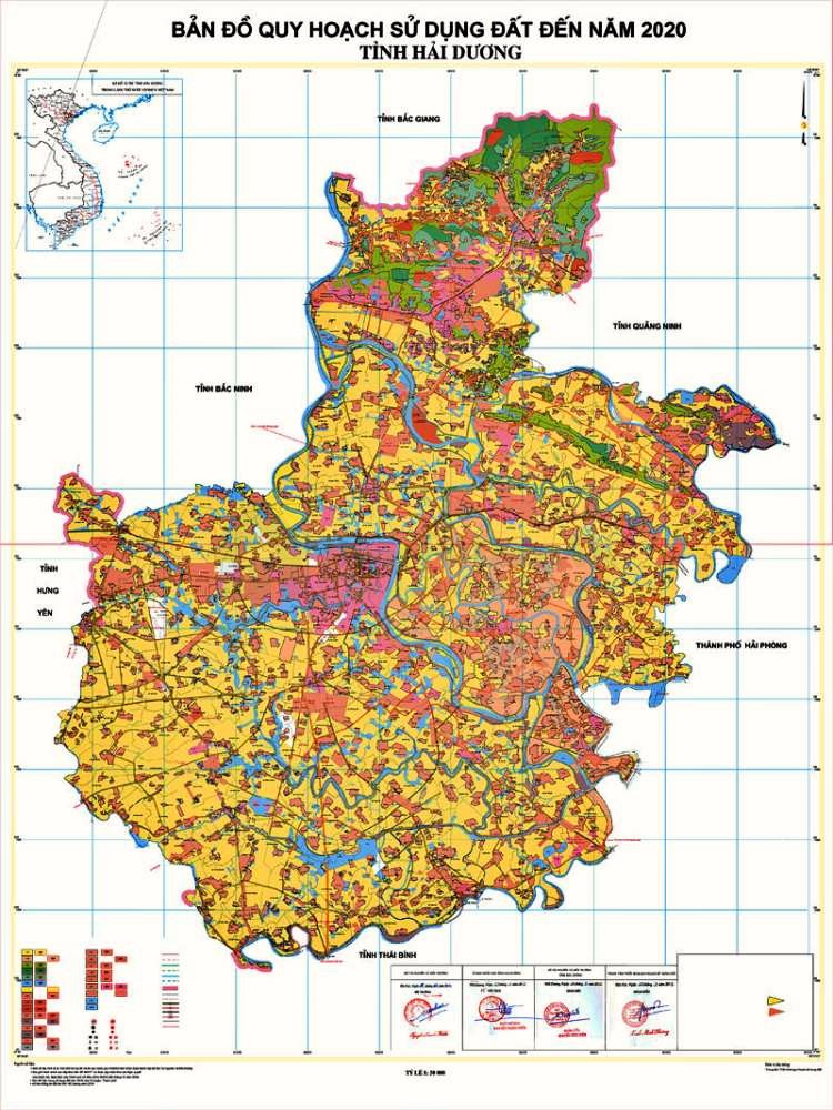Bản đồ sự dụng đất tỉnh Hải Dương