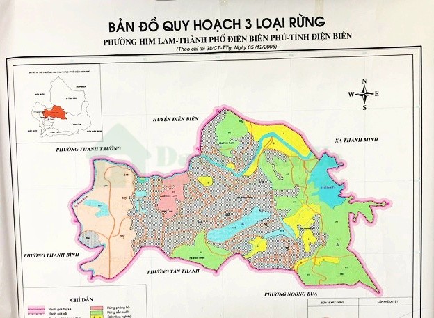 Bản đồ quy hoạch 3 loại rừng tỉnh Điện Biên