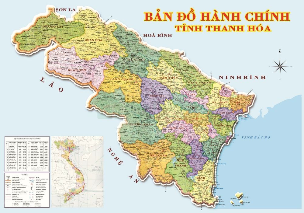 Bản đồ hành chính tỉnh Thanh Hóa