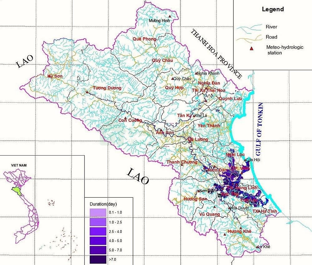 Bản đồ hành chính tỉnh Nghệ An