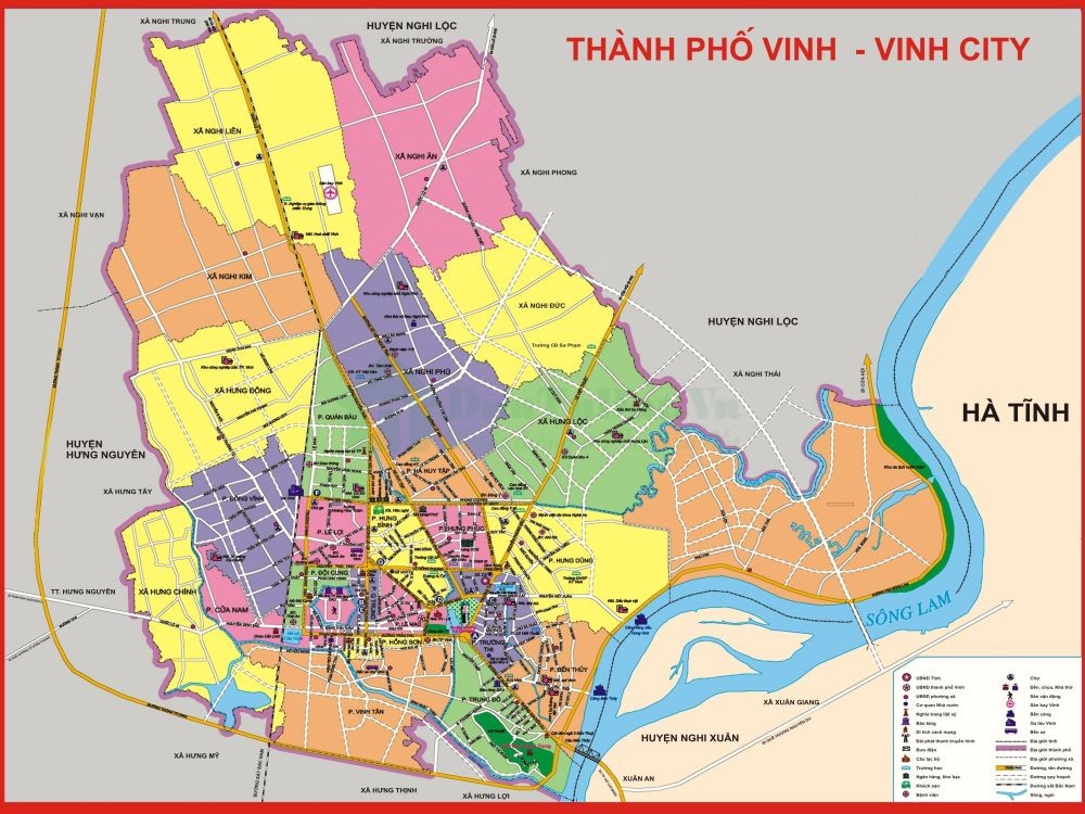 Bản đồ thành phố Vinh