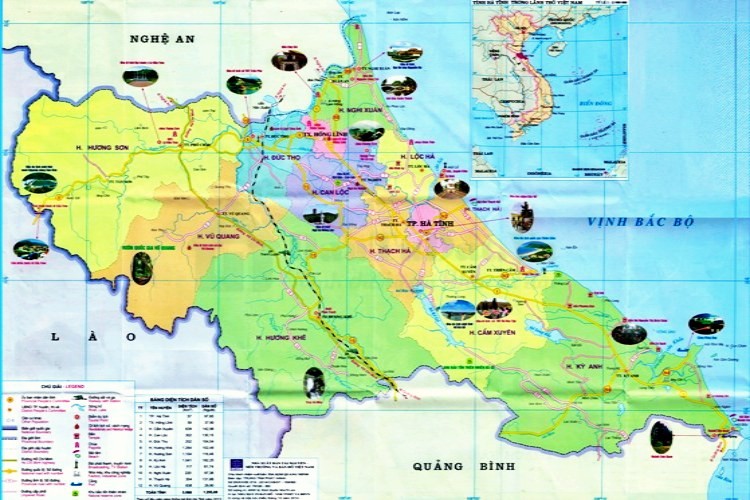 Bản đồ du lịch Hà Tĩnh