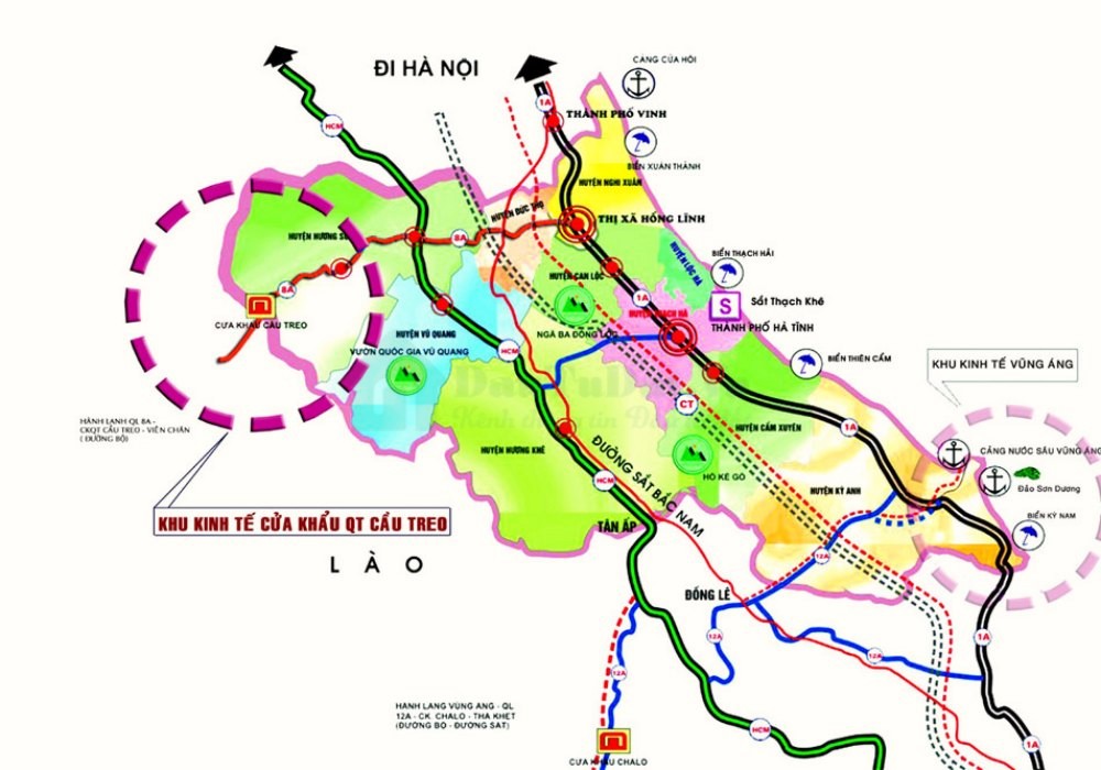 Bản đồ giao thông Hà Tĩnh