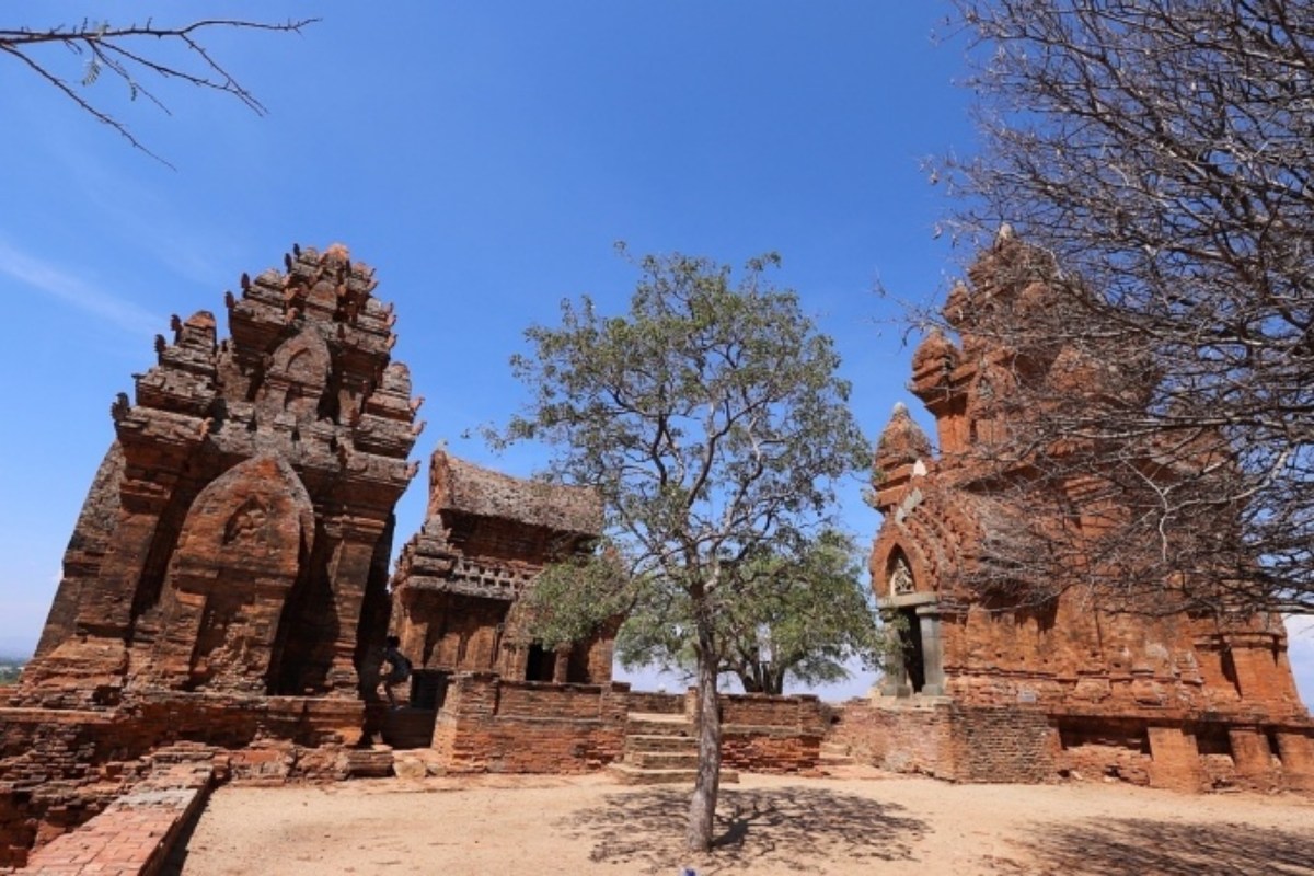 Tháp thiêng Poklong Garai ( Tháp Chàm ) Tháp thiêng Poklong Garai là điểm nhấn tập trung trong chương trình tham quan Ninh Thuận, tháp Poklong Garai hùng vĩ, đứng uy nghiêm trên đỉnh đồi Trầu, thuộc phường Đô Vinh, chỉ cách trung tâm TP. Phan Rang-Tháp Chàm khoảng chùng 9 km. Và nơi đây cũng chính là biểu tưởng đặc trưng khi nói về Ninh Thuận.  Ngôi tháp được Người Chăm xây dựng lên vào cuối thế kỷ thứ 13 để thờ vua Poklong Garai (1151 đến 1205), vị vua đã có rất nhiều công lớn trong việc cai trị đất nước. Tượng trưng cho ngọn núi Meru trong tín ngưỡng của người Ấn Độ giáo, cụm tháp có kiến trúc độc đáo và vẫn còn rất kiên cố dù trải qua nhiều thăng trầm lịch sử của vùng đất Panduranga xưa. Từ tháng Giêng đến tháng 09 Chăm lịch, nếu có dịp đến thăm tháp Poklong Garai, du khách sẽ hòa mình vào không khí lễ hội cùng điệu múa and âm nhạc Chăm truyền thống. Tháng 07 Chăm lịch, nếu có dịp bạn đến thăm tháp Poklong Garai bạn sẽ hòa mình vào không khí lễ hội Kate linh thiêng với nhiều nghi lễ vô cùng đặc sắc với các điệu múa and âm nhạc Chăm truyền thống. Vé tham quan tháp là 20 ngàn VNĐ/ người. 