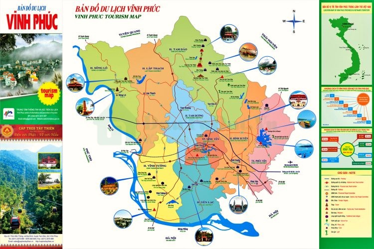 Bản đồ du lịch Vĩnh Phúc