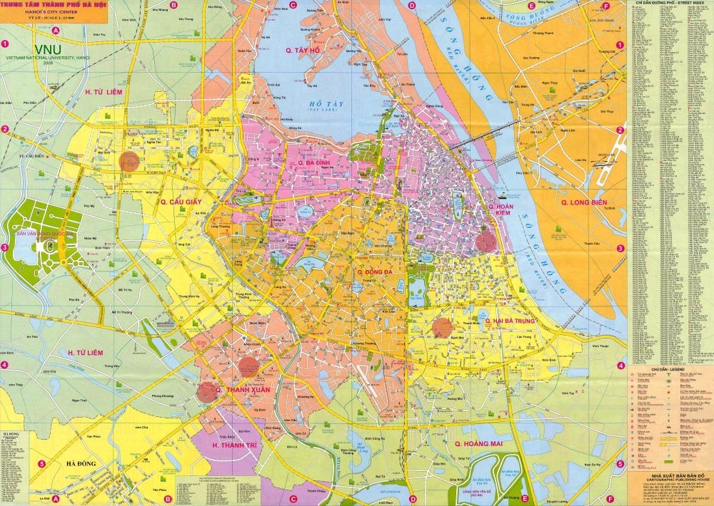 Mật độ phân bố dân cư tại thủ đô Hà Nội