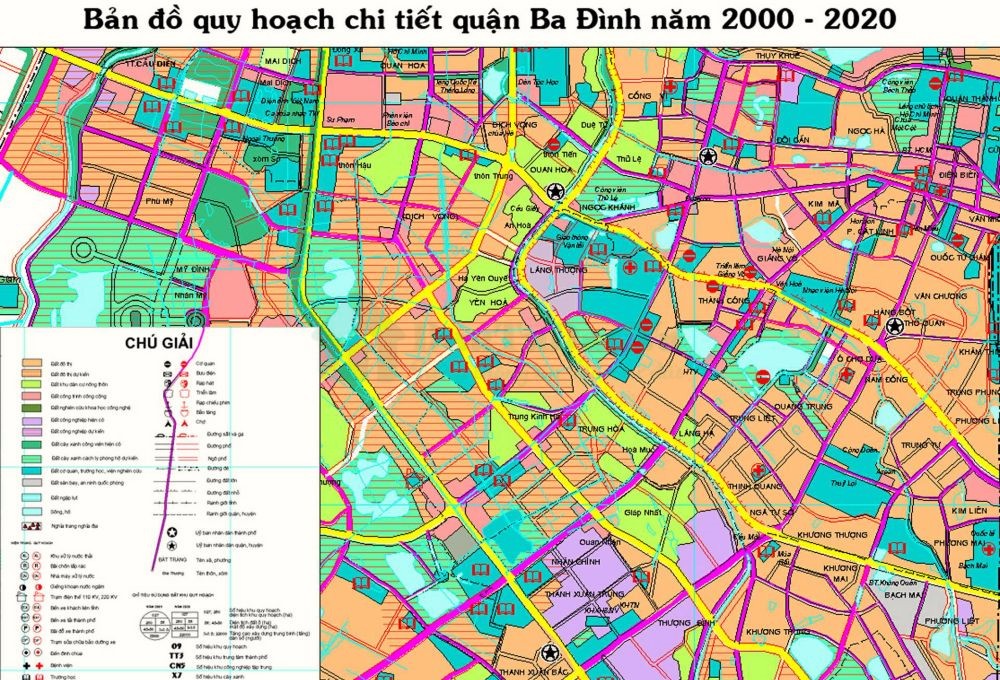 Bản đồ quy hoạch quận Ba Đình