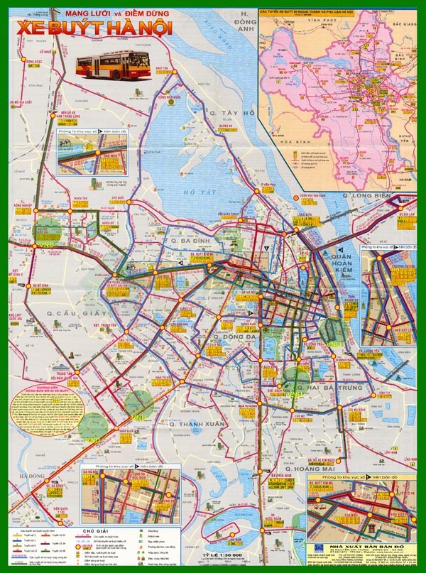 Bản đồ tuyến xe buýt ở Hà Nội