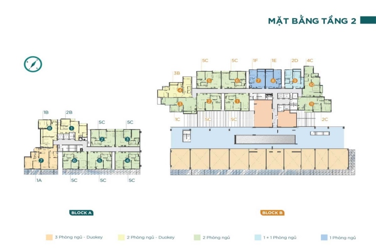  Mặt bằng tầng 2 dự án căn hộ Precia