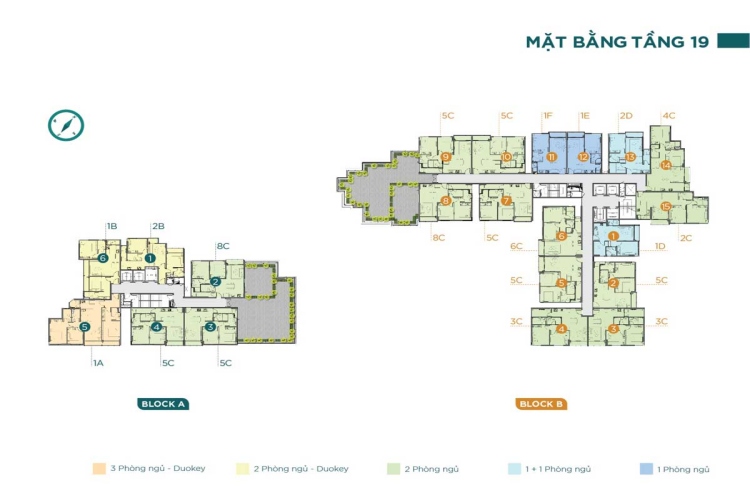  Mặt bằng tầng 19 dự án căn hộ Precia