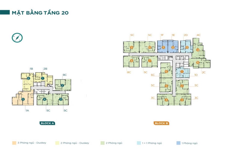  Mặt bằng tầng 20 dự án căn hộ Precia