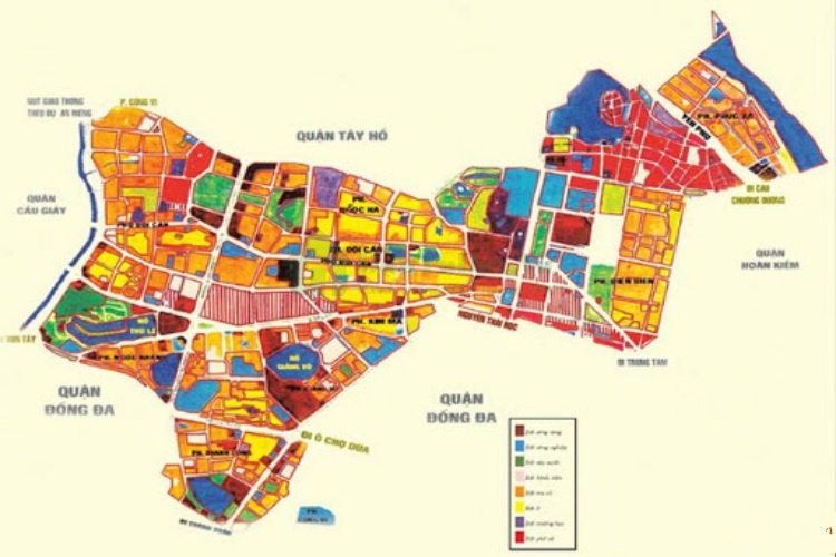 Bản đồ sử dụng đất quận Ba Đình