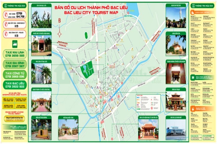 Bản đồ du lịch tỉnh Bạc Liêu