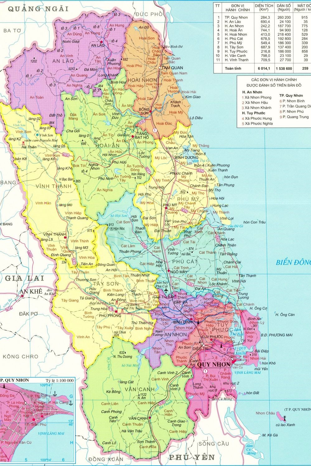 Bản đồ du lịch Bình Định