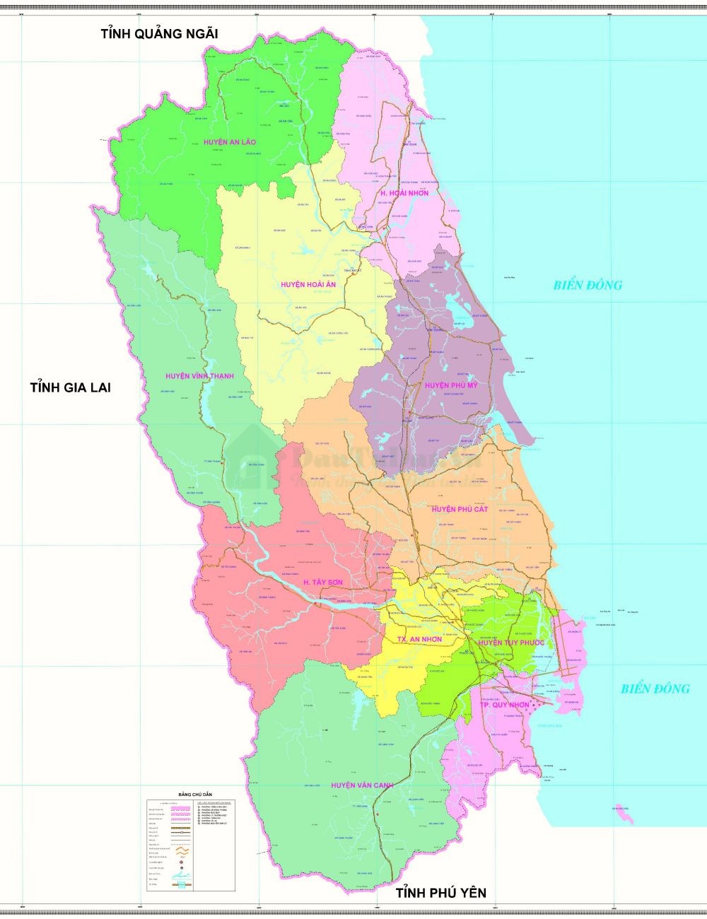 Bản đồ hành chính Bình Định