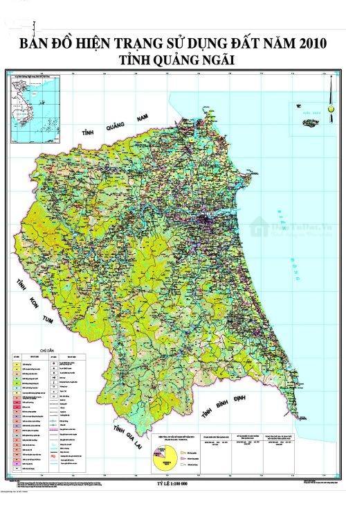 Bản đồ quy hoạch sử dụng đất tỉnh Quảng Ngãi