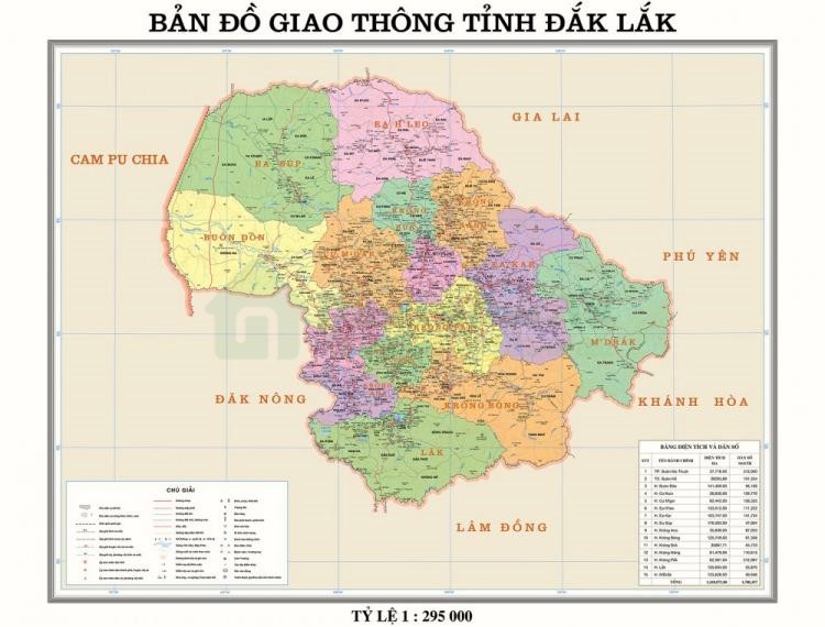 Bản đồ giao thông Đắk Lắk