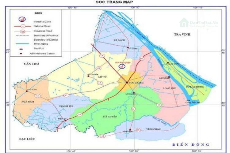 Bản đồ giao thông Sóc Trăng