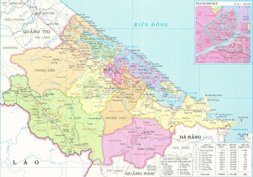 Tổng quan về vị trí địa lý Thừa Thiên - Huế