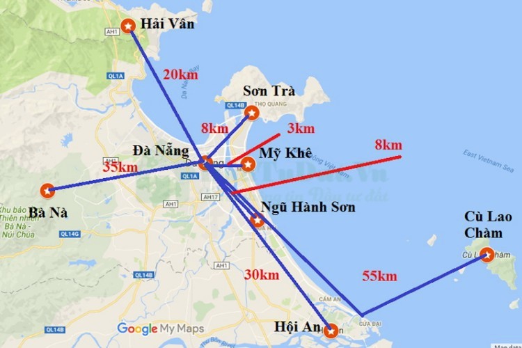 Bản đồ du lịch Đà Nẵng