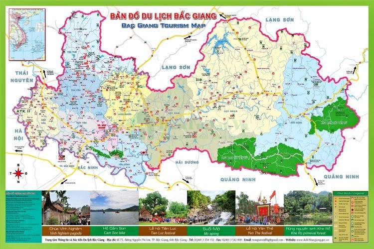 Bản đồ du lịch Bắc Giang