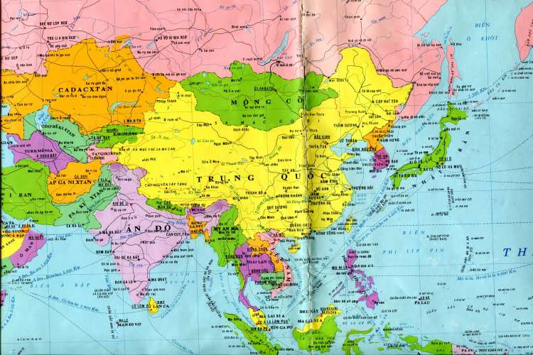 Bản đồ Thế Giới - Châu Á
