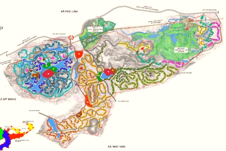 Vị trí quy hoạch tổng khu dự án Spring Valley Tuyên Quang 