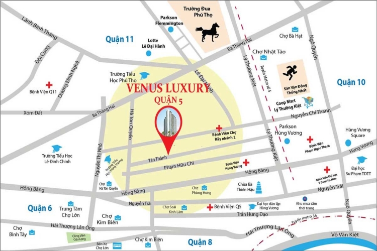 Vị trí dự án căn hộ Venus Luxury