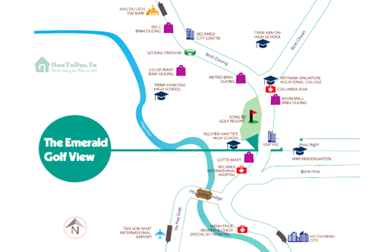 Vị trí dự án The Emerald Golf View