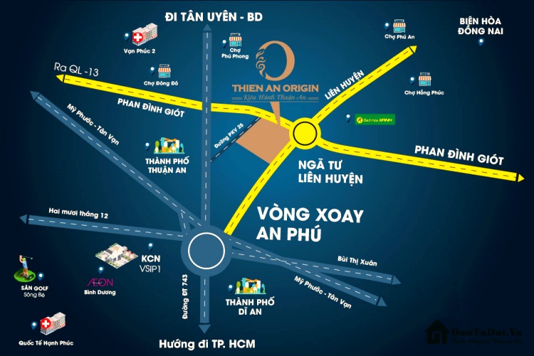 Vị trí dự án đất nền Thiên An Origin