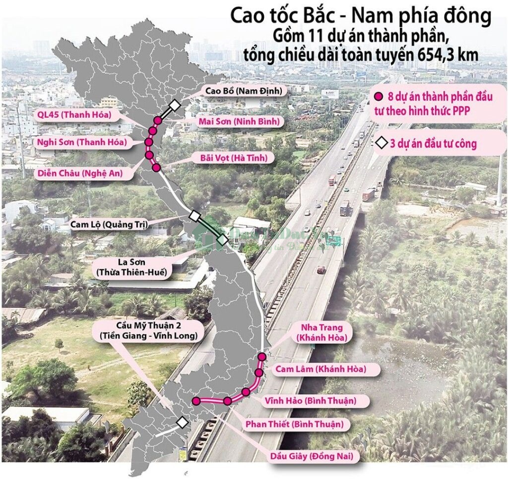 Cao tốc Bắc - Nam đoạn qua tỉnh Ninh Thuận