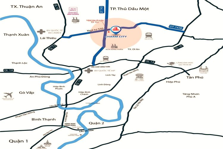 Vị trí dự án Charm City